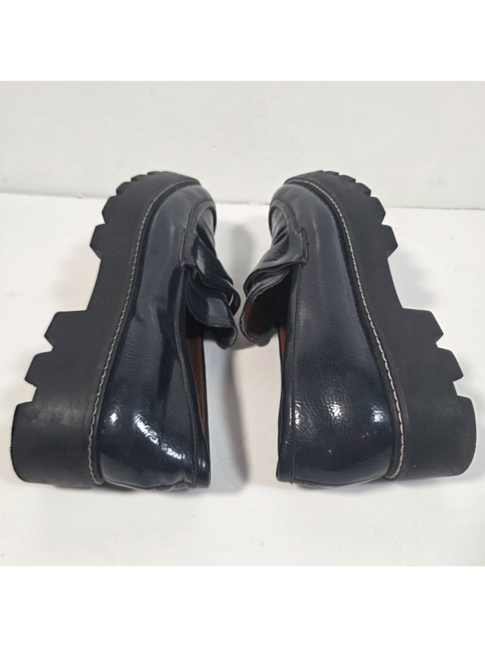 Franco Sarto Balin Lug Sole Loafers Chunky Platform Penny Keeper Workwear Preppy - Picture 7 of 11